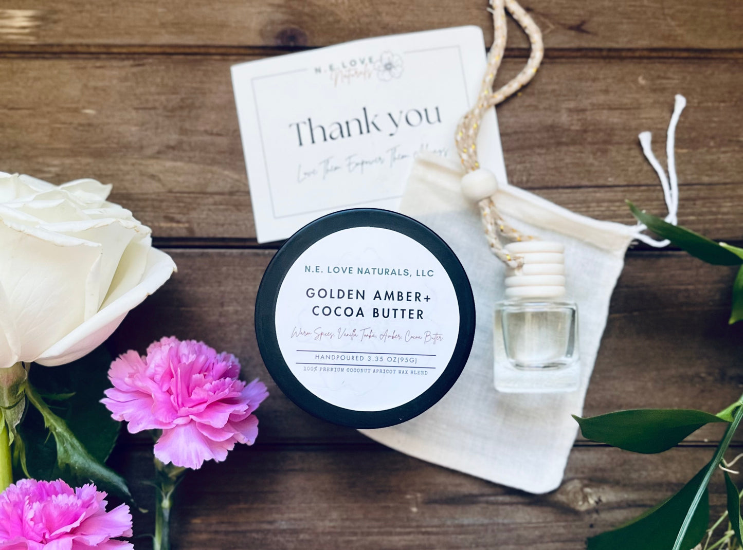Glow Into Spring Travel Bundle| Golden Amber+ Coco Butter Travel Tin and Diffuser