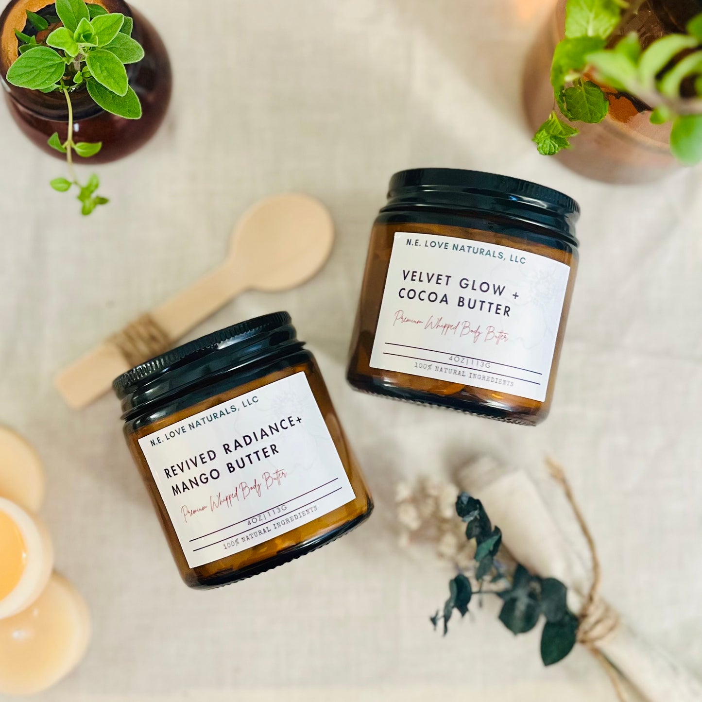 Revived Radiance Mango Body Butter | Fading Marks & Nourishing Skin | Amber Glass Jar