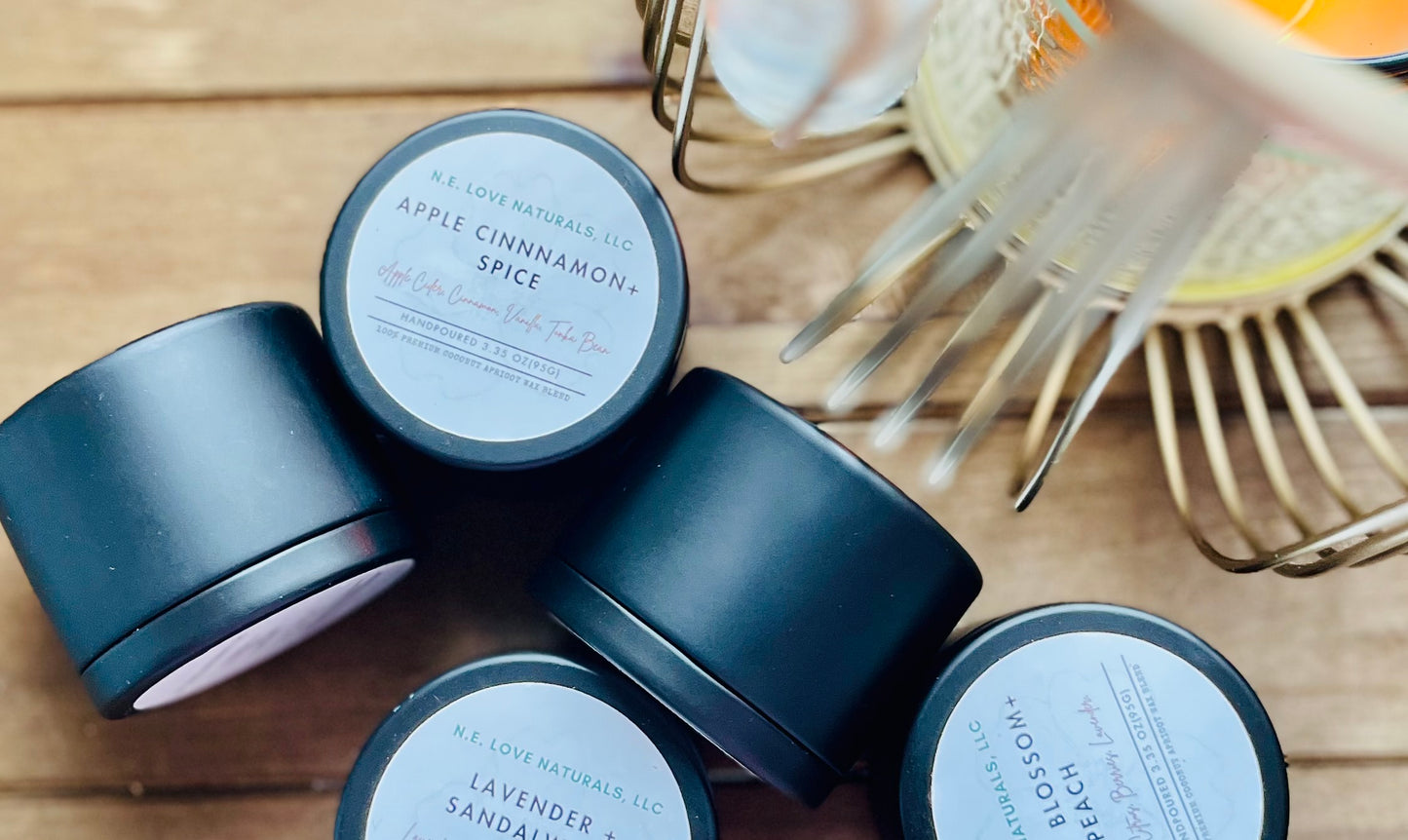 Red Pear+ Vanilla Orchid | Coconut Apricot Soy Wax Candle in Amber Glass Jar