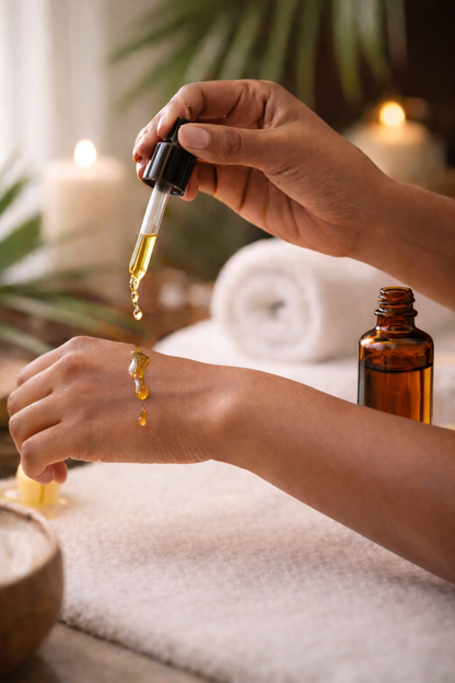 Calm & Restore Serum | Natural Soothing Face & Body Oil with Lavender | Amber Glass Bottle