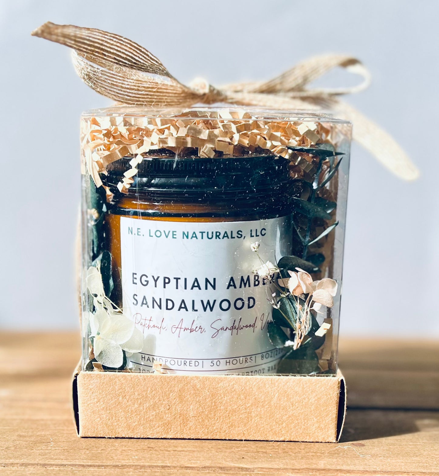 Small Botanical Gift Box Wrapping| Clear Window Box with Kraft Bottom