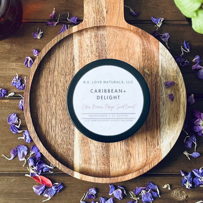 Caribbean+ Delight | Coconut Apricot Soy Candle in Travel Tin