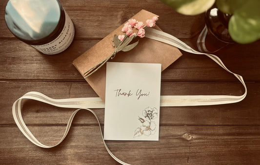 Deluxe Customizable Four-Bar Greeting Card| Gold Foil Text| Kraft Gate-Fold Cover
