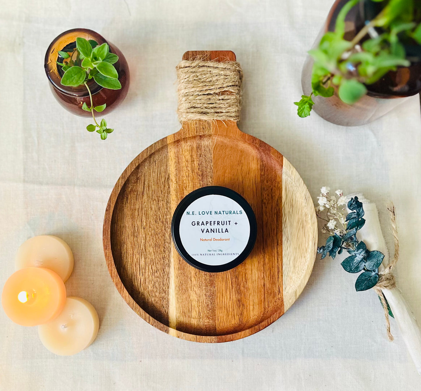 Grapefruit + Vanilla Deodorant | Natural | 1 oz Tin | Unisex