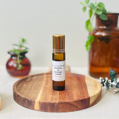 Refresh & Restore Serum | Natural Cooling Face & Body Oil with Peppermint | Amber Glass Bottle