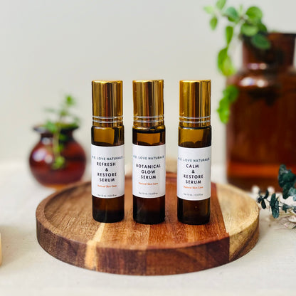 Refresh & Restore Serum | Natural Cooling Face & Body Oil with Peppermint | Amber Glass Bottle