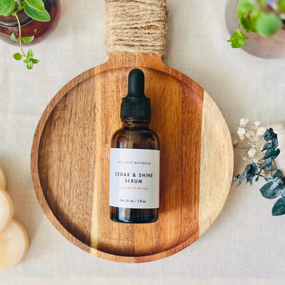 Cedar & Shine Beard Oil | Natural |Botanical Blend for Men| Amber Glass Bottle 30mL